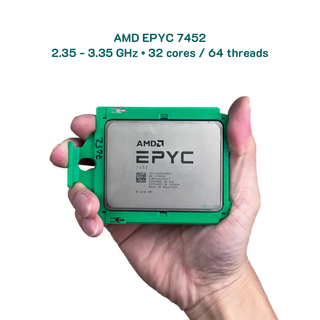 CPU AMD EPYC 7452 - 32 Cores / 64 Threads - 2.35 - 3.35 GHz