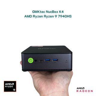 Mini PC GMKtec NucBox K4 - AMD Ryzen Ryzen 9 7940HS (8 C/16T, 4.0GHz - 5.2GHz) - Radeon 780M 12 Core 2800MHz