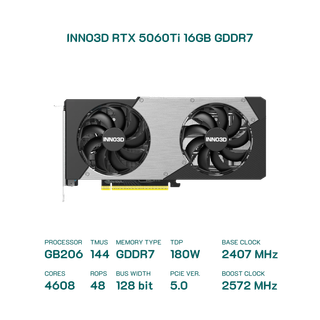 Card đồ họa Inno3D Geforce RTX 5060 Ti 16GB Twin x2 GDDR7