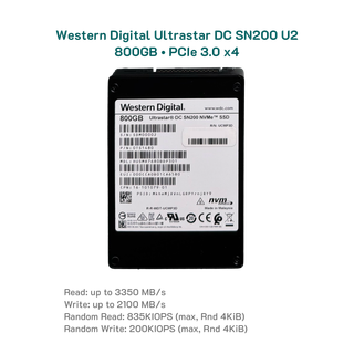 Ổ cứng Western Digital Ultrastar DC SN200 U2 800GB • PCIe 3.0 x4